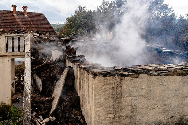 Professional Fire Damage Removal technician working in Burlington, OH